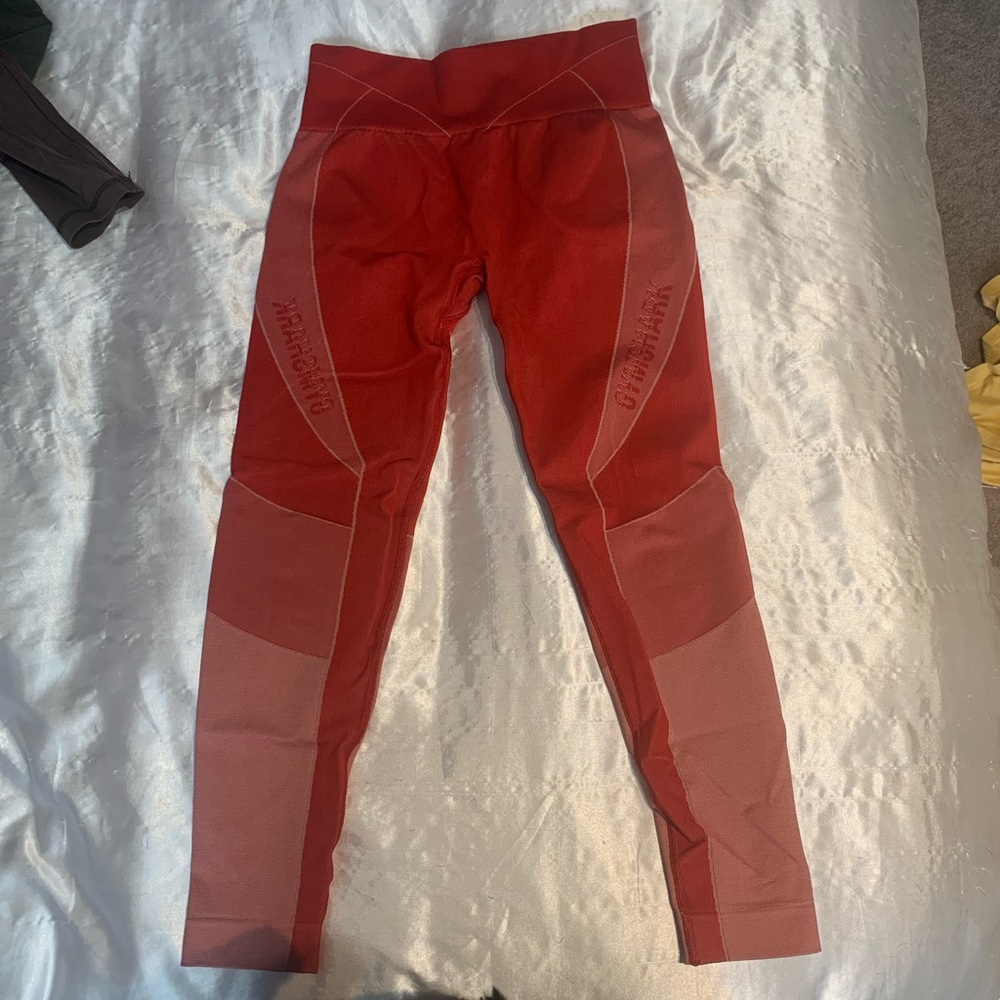 Red Gymshark Highwaisted leggings size medium